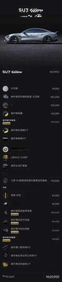 2025 Xiaomi SU7 Ultra BEV 93.7KWH image 10