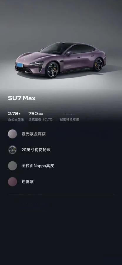 2024 Xiaomi SU7 BEV 101KWH image 10