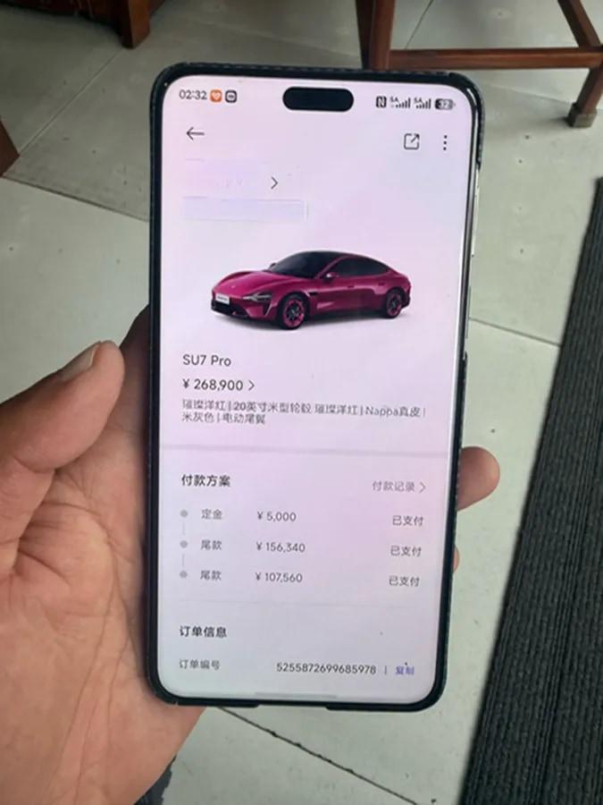 2024 Xiaomi SU7 BEV 94.3KWH 830km image 6