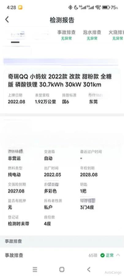 2022 CheryQQ Little Ant BEV 29.2KWH 301km image 9