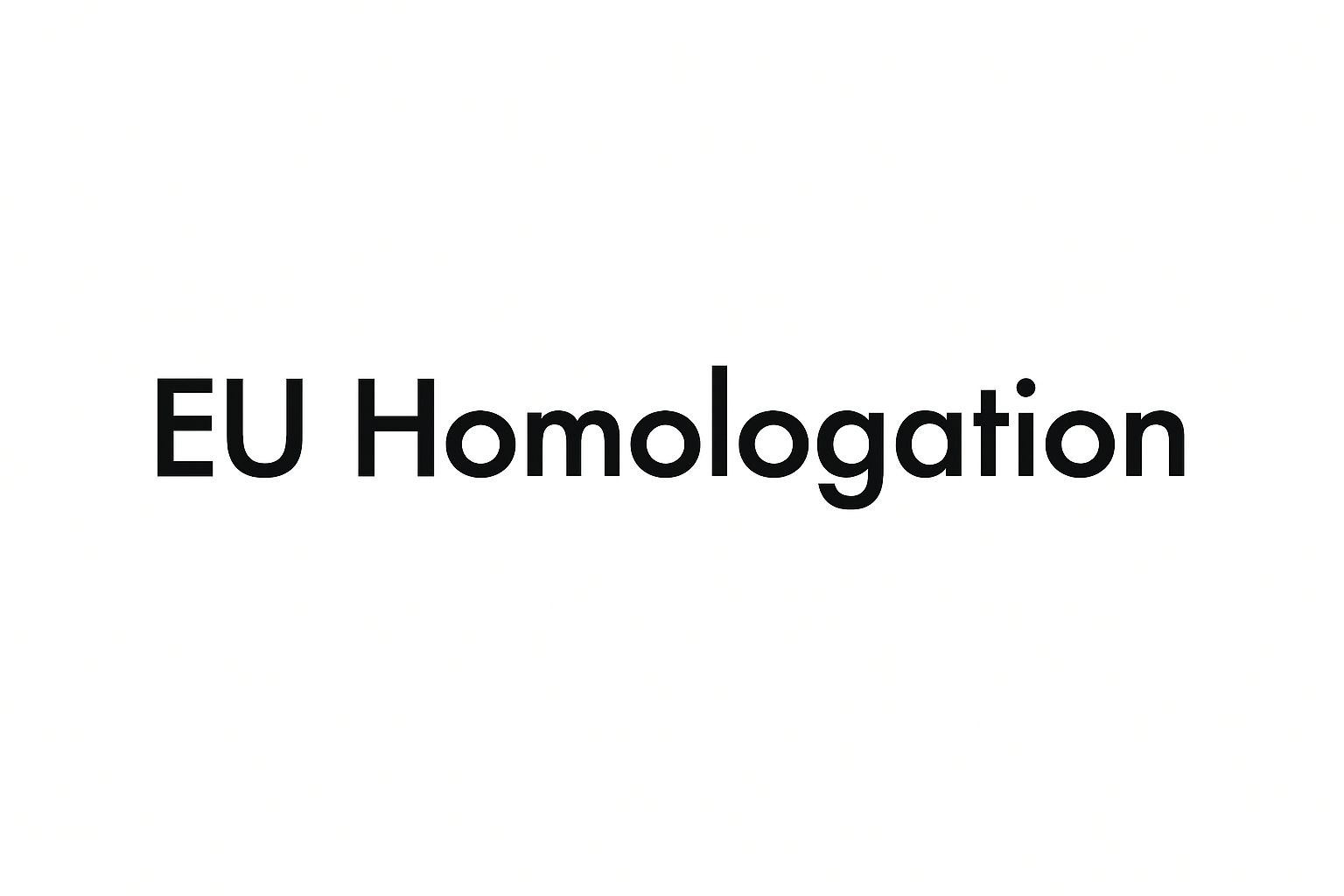 EU Homologation text on white background